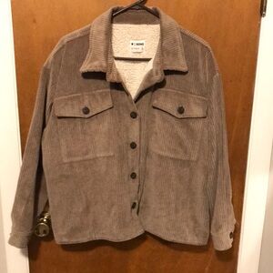 Tan Corduroy Button-Up Jacket